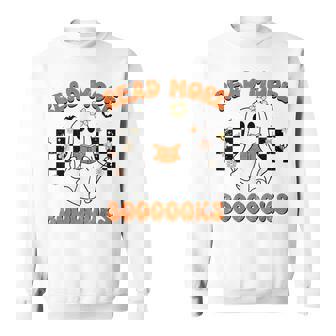 Vintage Halloween Read More Books Cute Boo Read Book Sweatshirt - Seseable