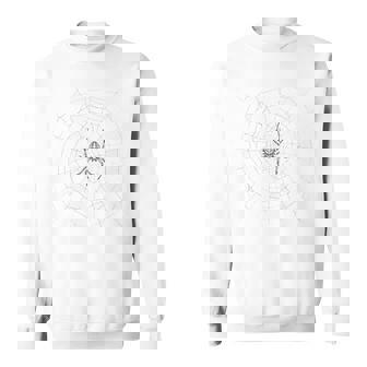 Vintage Spider Web Drawing Art Sweatshirt Unisex | Mazezy