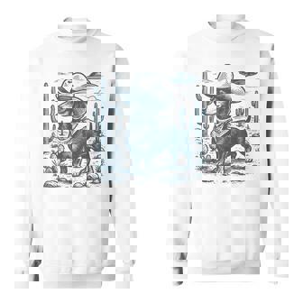 Vintage Western Dachshund Cowboy Ufo Wiener Dog Doxie Sweatshirt | Seseable FR