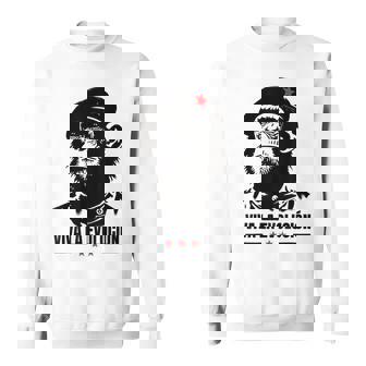 Viva La Evolucion Chimpancé Revolucionario Mono Divertido Camisa de entrenamiento - Regaloses