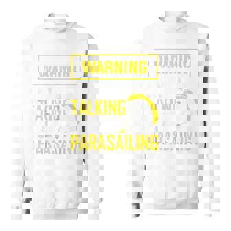 Warning Parasailing Parasail Parasailer Apparel Raglan Baseball Tee Sweatshirt Unisex | Mazezy