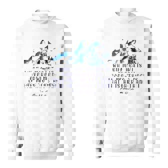 When My Heart Is Overwhelmed Leads Me To The Rock Christian Sweatshirt Unisex | Mazezy