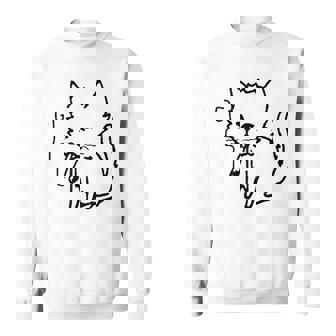Y2k Cat Smoking Retro Vaporwave Kitty Sweatshirt | Seseable UK