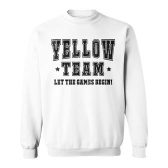 Yellow Team Field Day Spirit Squad Let The Games Begin 2026 Sweatshirt - Thegiftio UK