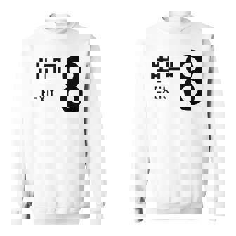 【8番出口】おもしろ 面白い ウケる ふざけ ネタ 笑える 宴会用 文字 言葉 ゲーム スウェットシャツ - Kawaiitshirt