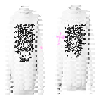 【クレイジー・オリー】Super Kawaii Zombie Idol 白 スウェットシャツ - Kawaiitshirt