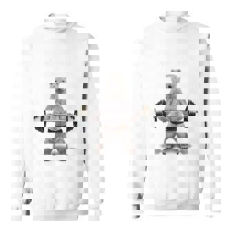 ウェイトリフティング 筋トレ バーベル やる気がないなら家に帰れ 白熊 しろくま スウェットシャツ - Kawaiitshirt