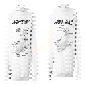 ウエスト・ハイランド・ホワイト・テリア犬の子犬ウェスティの解剖学 スウェットシャツ - Kawaiitshirt