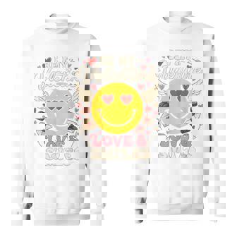 バレンタイン スマイルフェイス ハート 翼 かわいい 愛 チョコレート スウェットシャツ - Kawaiitshirt