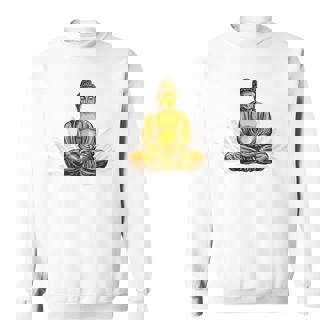 ブッダ 国際ヨガデー バックプリント スウェットシャツ - Kawaiitshirt