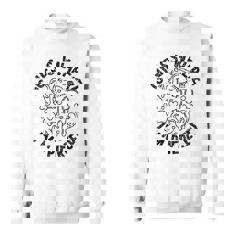 ボディピアス Guess Where I'm Pierced アンティーク調デザイン スウェットシャツ - Kawaiitshirt