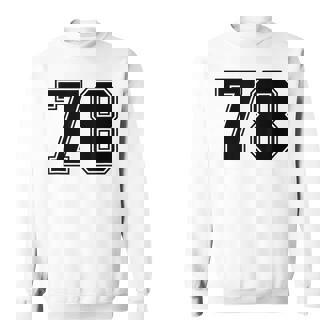番号 78 ブラック スポーツファン ジャージ ナンバー スウェットシャツ - Kawaiitshirt