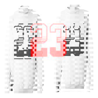 白赤番号 23 スポーツチーム スウェットシャツ - Kawaiitshirt