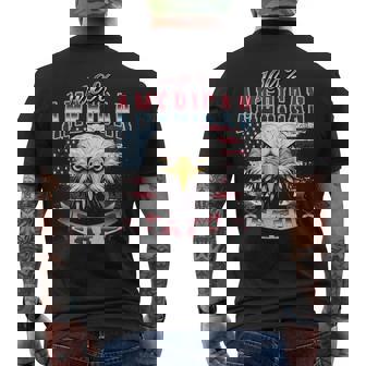 100 American Patriot Usa Eagle Fight Fafo Humorous Sayings Men's T-shirt Back Print - Monsterry