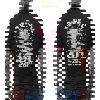 100 Day Of School Alotl School Axolotl Men's T-shirt Back Print - Thegiftio