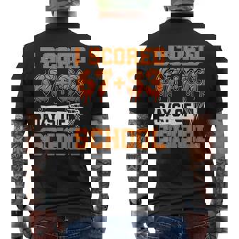 100 Days Of School Basketball Drip 100Th Day Of School Boys Men's T-shirt Back Print | Seseable FR