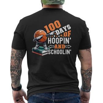 100 Days Of School Basketball 100Th Day Basketball Men's T-shirt Back Print - Thegiftio UK