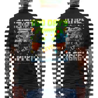 100 Days Of School Boys Gaming Pixel 100 Days Level Unlocked Men's T-shirt Back Print - Monsterry