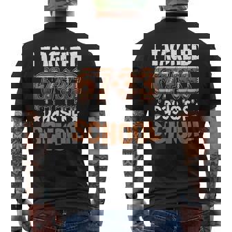 100 Days Of School Football Boys 100Th Day Of School 6733 Men's T-shirt Back Print | Seseable FR