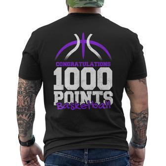 1000 Points Basketball Scorer High School Basketball Player Men's T-shirt Back Print - Thegiftio UK