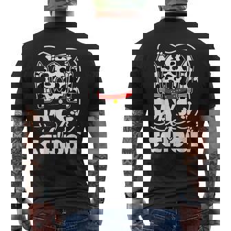 101 Days Of School Dog 100 Days Smarter Men's T-shirt Back Print - Monsterry