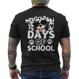 101 Days Of School Dog Sunglasses 100Th Day Of School Men's T-shirt Back Print | Seseable UK