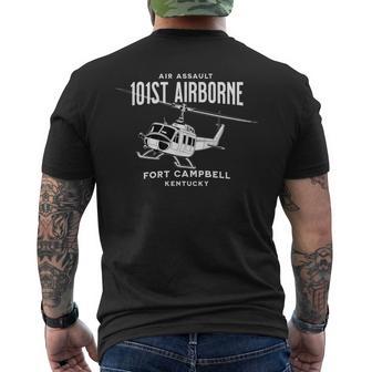 101St Airborne Air Assault Helicopter Fort Campbell Kentucky Men's T-shirt Back Print - Thegiftio UK