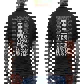 11 Years Of Being Awesome 11Th Birthday Men's T-shirt Back Print | Seseable UK