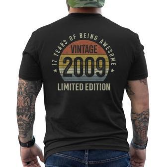 17Th Birthday Vintage 2009 Limited Edition 17 Years Old Men's T-shirt Back Print - Thegiftio UK