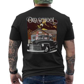 1948 Classic Truck With Old School Service Station Men's T-shirt Back Print - Thegiftio UK
