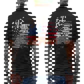1949 49 Truck Classic Car 1940S Vintage American Flag Men's T-shirt Back Print | Mazezy