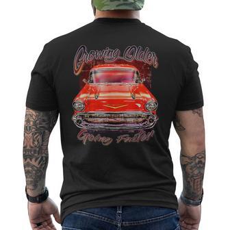 1957 57 Chevys Truck Crowing Older Going Faster Men's T-shirt Back Print - Thegiftio UK