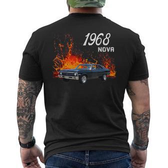 1968 68 Chevys Nova 2 Classic Car Old School Muscle Car Men's T-shirt Back Print - Thegiftio UK
