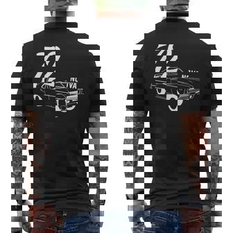 1972 72 Chevys Nova 2 Classic Car Old School Muscle Car Men's T-shirt Back Print | Mazezy