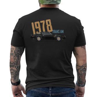 1978 78 Trans Am Vintage Black Car Muscle Cars 70S Classic Men's T-shirt Back Print - Thegiftio UK