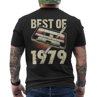 1979 Birthday Ideas By Conreo Damen 46 Geburtstag 46 Jahre Alt Chwarz-Ausschnitt Kurzarm Crew-Ausschnitt Polyester 100 Lässig Party T-Shirt mit Rückendruck - Geschenkecke