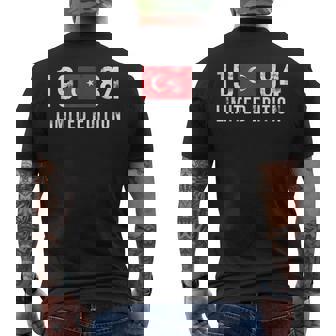 1984 Edición Limitada Turquía Con Bandera Cumpleaños Camiseta Hombre Estampado Espalda - Regaloses