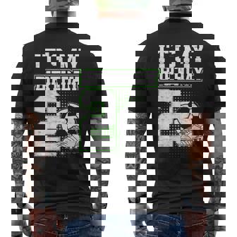 2 Year Old Soccer Boy Its My 2Nd Birthday Soccer Ball Men's T-shirt Back Print - Thegiftio