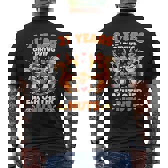 21st Wedding Anniversary 21 Years Of Driving Each Other Nuts Men's Back Print T-Shirt | Mazezy