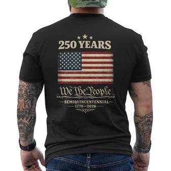 250 Ans 4 Juillet Drapeau Américain 1776-2026 Anniversaire Des États-Unis T-shirt imprimé au dos - Cadeauxyz