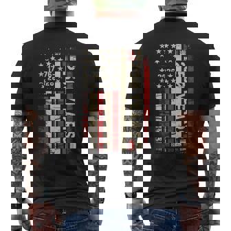 250 Years America Anniversary 250Th Independence Day Vintage Men's T-shirt Back Print | Mazezy