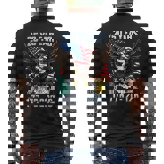 250 Years American 250Th Anniversary Us Usa Flag 4Th Of July Men's T-shirt Back Print | Seseable CA