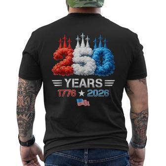 250 Years American 250Th Anniversary Usa Flag 4Th Of July Men's T-shirt Back Print - Thegiftio UK
