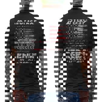 250 Years American Flag Anniversary Usa 250Th Birthday Men's T-shirt Back Print - Monsterry