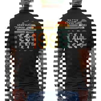 26th Wedding Anniversary 26 Years Best Husband Since 1999 Men's Back Print T-Shirt | Mazezy