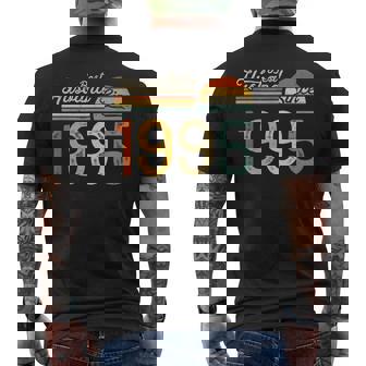 30th Wedding Anniversary 30 Years Best Husband Since 1995 Men's Back Print T-Shirt | Mazezy