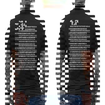 314 円周率の日 数学 非合理数 円周率 長袖tシャツ メンズTシャツ バックプリント - Kawaiitshirt