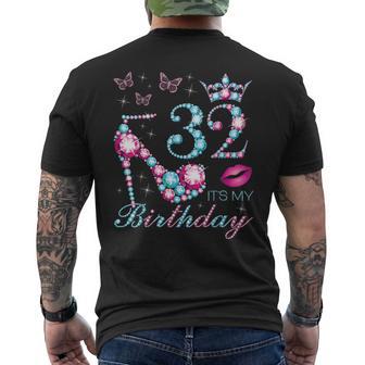 32 È Il Mio Compleanno 32 Anni È La Mia Festa Per Il 32Esimo Compleanno T-shirt da uomo con stampa posteriore - Novitaregali