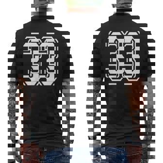 33番のスポーツスタイル。ホワイト。 メンズTシャツ バックプリント - Kawaiitshirt