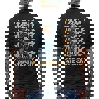 36Th Birthday Cool Bear March 1990Intage 36 Years Old メンズTシャツ バックプリント - Kawaiitshirt